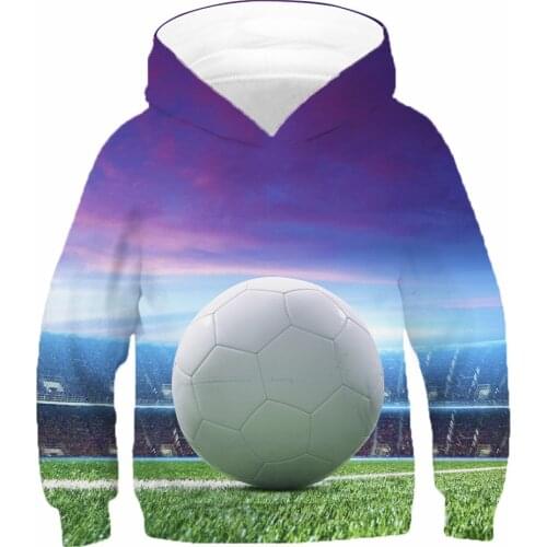 Children Football Soccer Fire Hoodies Boys Girls Hooded Sweatshirt Autumn Spring Kids Baby New Fashion 3D Print Pullover Clothes