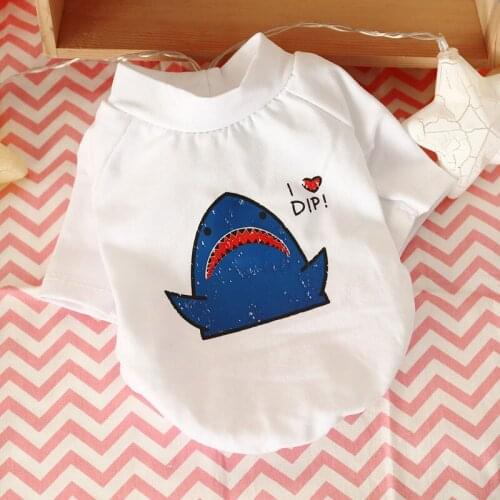 Cute Cartoon Pet Dog Tshirt Vest Summer Cotton Dog Clothes for Chihuahua Yorkshire Shirts Puppy Cat Shirt Dog Clothing for Dogs