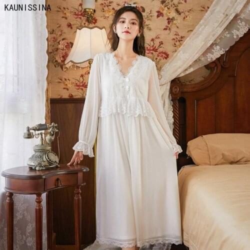 KAUNISSINA Women's Nightgowns With Lace