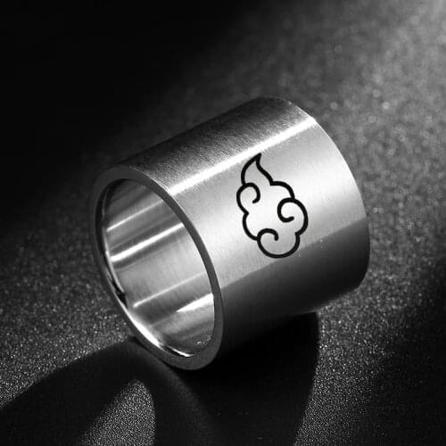 Anime Cosplay Cloud Rings Japanese Style Animation Cosplay Band Stainless Steel Jewelry Titanium Steel Mens Rings