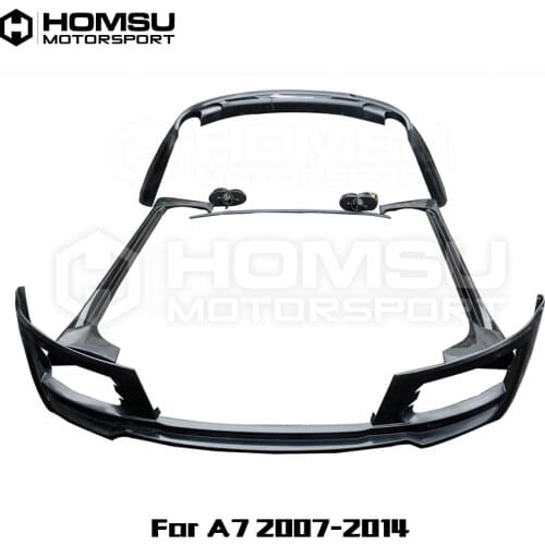 PP Material Wide Body Kits Front Rear lip Spoiler for A7 Sline S7 to RS7 Style 2007-2014 car bumper protector