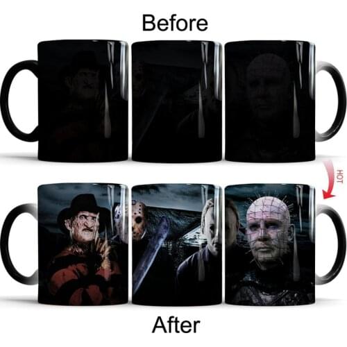 Horror Movie Jason Voorhees Cheat Changing Color Mugs Cup Ceramic Coffee Mug Cup Best Gift