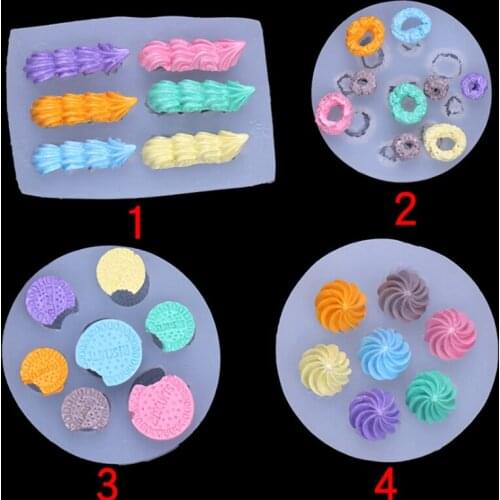 New Transparent Silicone Mold Resin Decoration Crafts For DIY Donut Butter Cookies Resin Mold Epoxy Resin