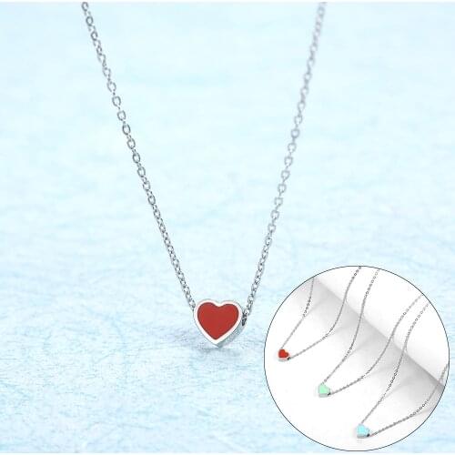 Female necklace stainless steel jewelry stainless steel necklace heart necklace fashion jewelry pendant necklace gift
