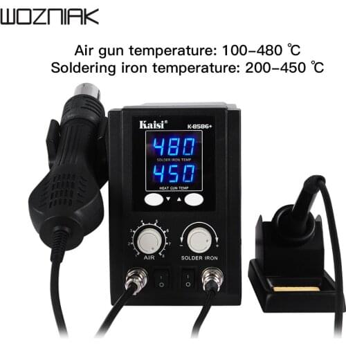 8586+ SMD Rework Soldering Station +hot air soldering station hot air gun Display Repair Welding Tool