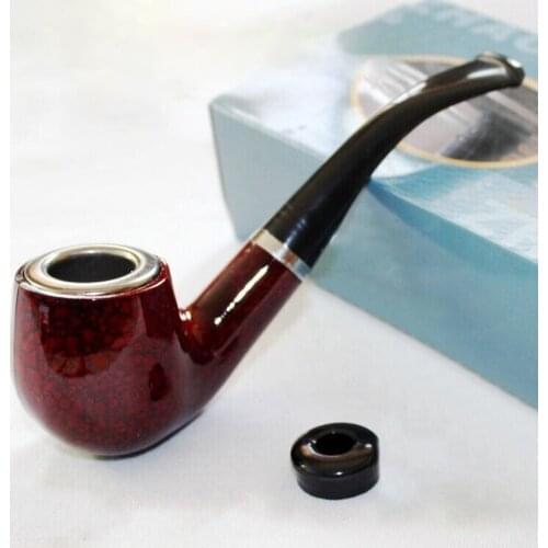 Portable Mini Smoking Pipe Cigarette Holder Black Classic Bent Smoking Pipe Filter Friends Gifts Men Necessary Supplies