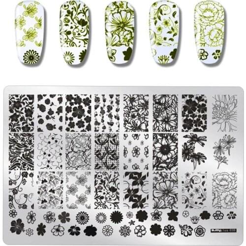 1pc Nail Stamping Plates Flower Letter Number Pattern Nail Art Stamp Stamping Template Image Plate Stencil Nails Tool