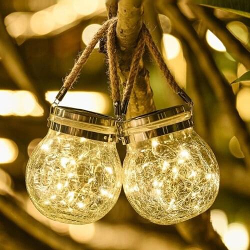 Hanging Solar String Fairy Light Jar Lights LED Garden Decoration Waterproof