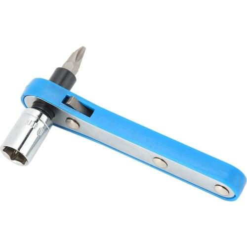 Portable Ratchet Socket 10mm Wrench with 1pc PH2 Screwdriver Bit Kit