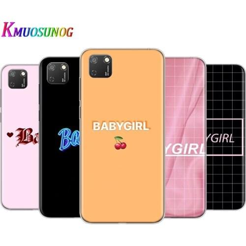 Transparent Cover BABY girl line Text art Painted For Honor 9 9S 9A 9C 9X 9N 9i V9 10 10i 10X X10 Lite Pro Shockproof Phone Case