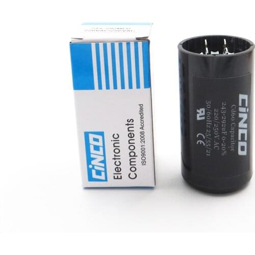 243-292MFD 220V 250V 275V CD60 Air Compressor Washing Machine Start Capacitor 243-292 mf uf Compressor 220VAC 250VAC