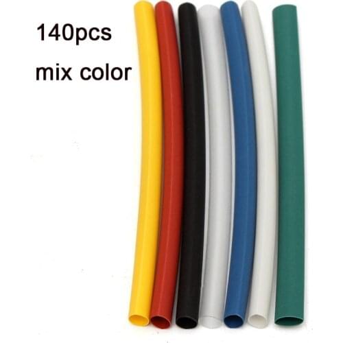 140 Pcs colorful Tubing Polyolefin multi-color Heat Shrink Wire Wrap Sleeve Car Electrical Cable Tube hot selling free shipping