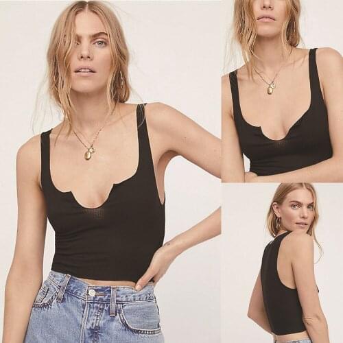Sexy Tank Tops Solid crop top halter cropped Women Summer Short T Shirts clothes