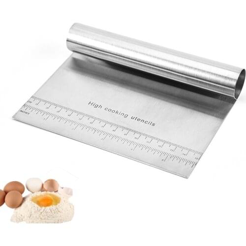Stainless Steel Smoother Cake Scraper Spatula scraper Cutter Flour Pastry Scraper Cake Blade Baking Decoration Kitchen Tools