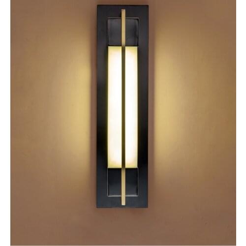 Modern Wall Lamp Chinese Style Copper Led Wall Light For Living Room Aisle Corridor Background Wall Sconce Bedroom Bedside Light