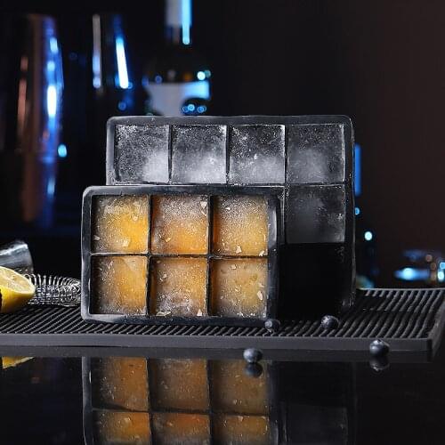 Frozen ice mold whisky cocktail ice hockey bar silica gel ice lattice large square ice box cover ice cube tray ice cube mold