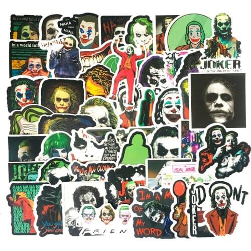 10/50pcs Waterproof Cool Movie The Joker Stickers Skateboard Suitcase Guitar Motorcycle Funny GraffitiF DIY Sticker Kids Toys