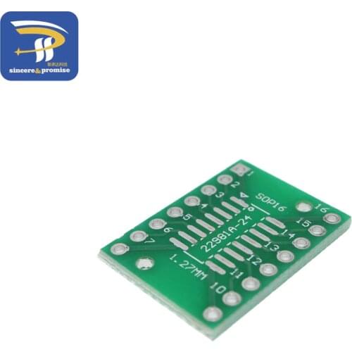 10pcs SOP16 SSOP16 TSSOP16 to DIP Pinboard SMD To DIP-16 Adapter 0.65mm/1.27mm to 2.54mm DIP Pin Pitch PCB Board Converter Socke