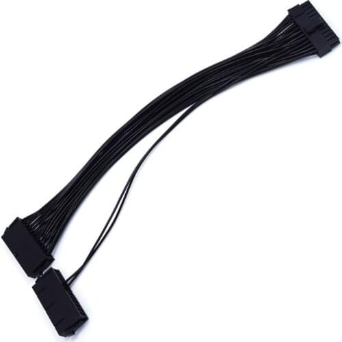 24Pin Power Supply Synchronizer Male To Female ATX Mining 30cm 24 Pin Dual PSU Extension Cable For Computer Adaptor For Mining