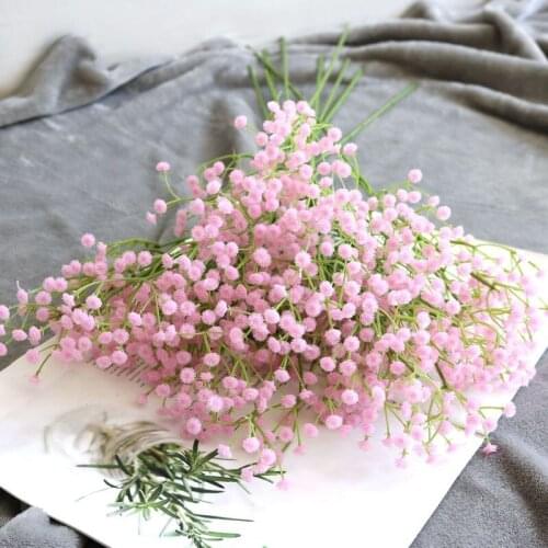 3Pcs Artificial Flowers Gypsophila Bride Bouquet Wedding Decoration Fake Flower Garden Living Room Home Decor Accessories Wreath