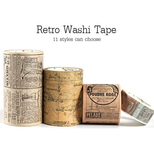 Retro Washi Tape set Vintage Decoration Scrapbooking Masking washitape Decorative wash whasi decorada stickers journal