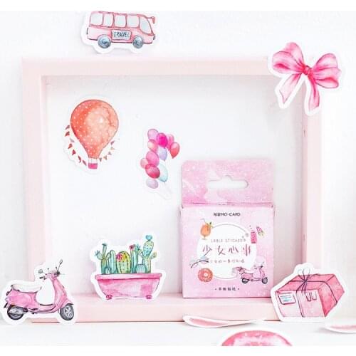 DIY Mohamm Box Cute Stickers Scrapbooking Label Japanese Korean Diary Paper Travel Lifelog Girl Pink Stickers