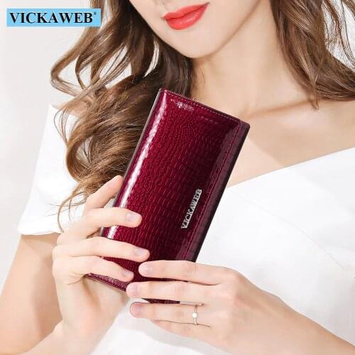 Women Wallets Genuine Leather Wallet Female Purse Long Coin Purses Holders Ladies Wallet Hasp Fashion Womens Wallets And Purses