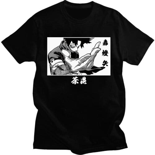 Japanese Anime My Hero Academia Dabi T-shirt Casual Boku No Hero Academia Short Sleeves Harajuku T Shirt Tops