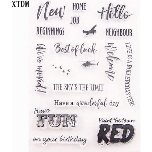 Hot sale red Transparent Clear Stamps / Silicone Seals Roller Stamp for DIY scrapbooking photo album/Card Making