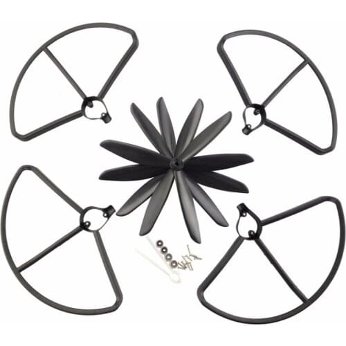 Hubsan H501S H501A/H501C/H501M/H501S W/H501S pro for blade propeller guard UAV Clover propeller and protective cover-Black