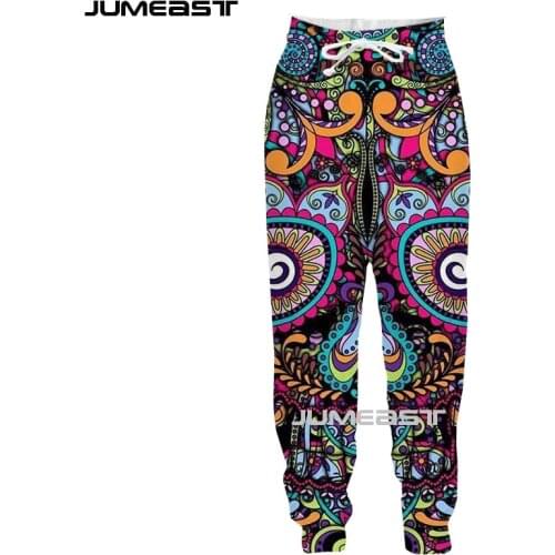 Jumeast Brand Men Women 3D Printed Dia De Muertos Casual Long Pants Sport Pullover Length Sweatpants Trousers