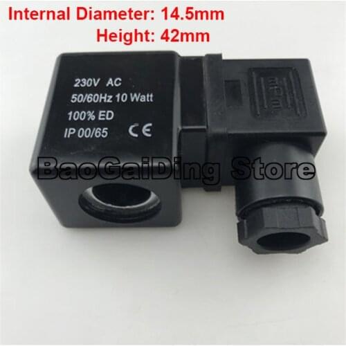 Solenoid Valve Coil TM30 High Pressure Electronic Drain Valve Coil Inner Diameter 14.5mm, Height 42mm AC220V DC24V