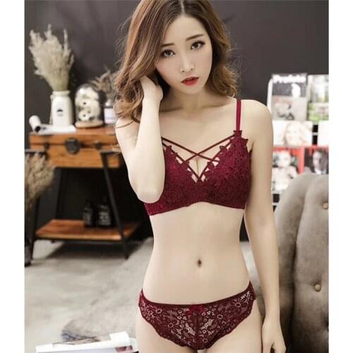 Bra Brief Sets Women Lingerie Sexy Underwear Lace Panty Set Panties Wire Free Bras Set Female Push Up Bra Intimates Embroidery