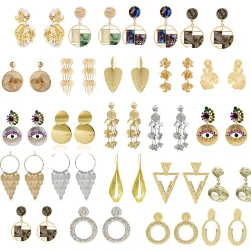 Fashion Statement Earrings 2020 Big Geometric Round Earrings For Women Hanging stud Earrings Drop Earing Modern Female Jewelry