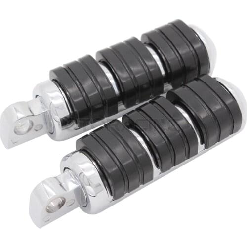 Motorcycle Aluminum Rubber Foot Pegs Footrests For Harley Sportster Iron Touring Custom Dyna Fat Bob Softail Fat Boy