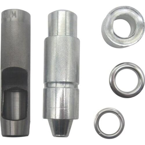 100 sets brass eyelet anti rust inner diameter 22 MM with Eyelet Punch Die Tools Set for apron and bags rivet eye button