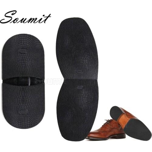 Wearable Rubber Shoe Soles for Repair Men Leather Shoes Anti Slip Ground Grip Half Outsoles Replacement DIY Forefoot Pad Sole