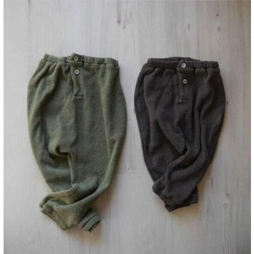 2021 new girls boys long pants autumn cototn soft kids pants