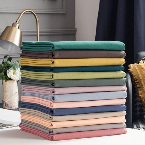 100% Cotton solid flat bed sheet summer soft cozy bed linen for bedroom decoration single double queen king size bedding