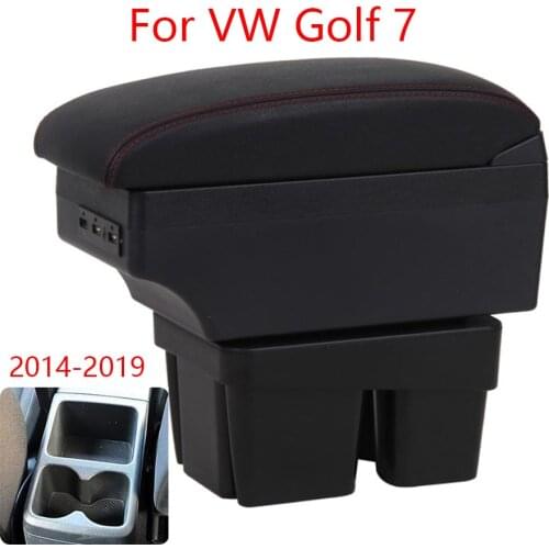 For VW Golf 7 Armrest box Mk7 2014 2015 2016 2017 2018 2019 Interior special Retrofit parts Car Armrest box Center Storage box