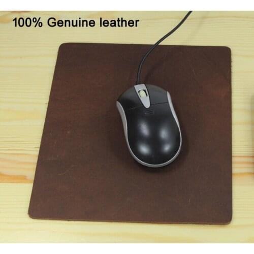Thick 100% Genuine leather Mouse Pad MousePad Mat crazy horse leather mouse pad DIY 21.5cm x 18.5cm