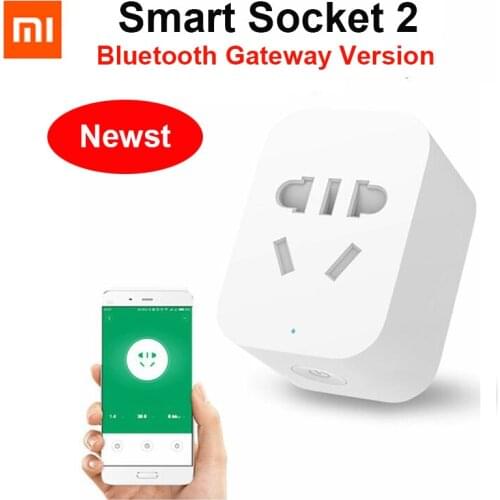Newest Xiaomi Mijia Smart Socket Bluetooth Gateway Version Wireless Plug timing APP Remote Control Work with Mi home APP