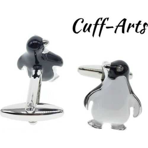 Cuffarts 2020 Mens Cufflinks Penguin Tie Clip Cuff Links Fashion Jewelry Cute Animal Cufflinks Gifts For Men C10024