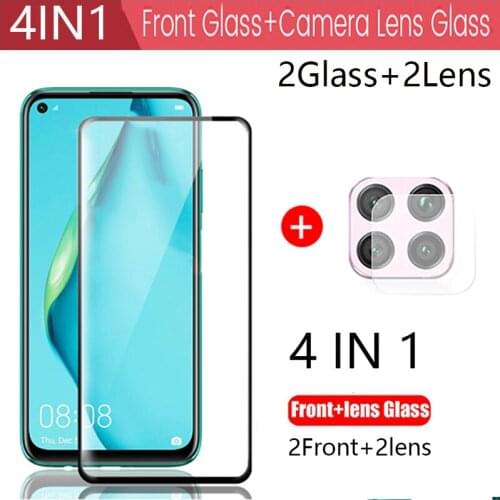 4-in-1 Camera + Tempered Glass For Huawei P40 Lite Screen Protector Glass On Huawei P40 Lite Nova 7i protective Glass
