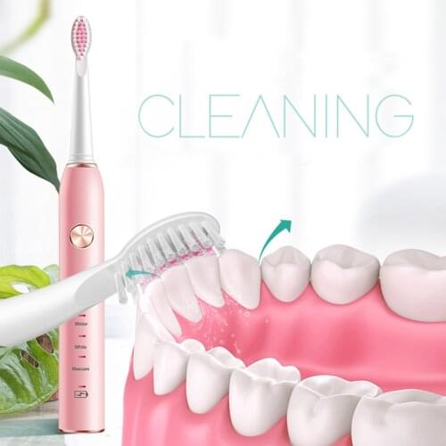 Timer Sonic Electric Toothbrush USB Rechargeable 5 Modes Ultrasonic Automatic Bush Waterproof Dental Brush Teeth Whitening
