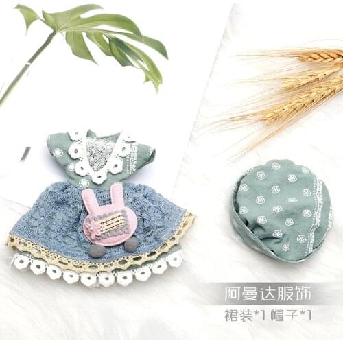 1pieces 10inch Doll Accessories Doll Clothes Set Fit To 26cm Doll Lolita Style BJD Doll Clothes with Hat DIY Toys for Girls