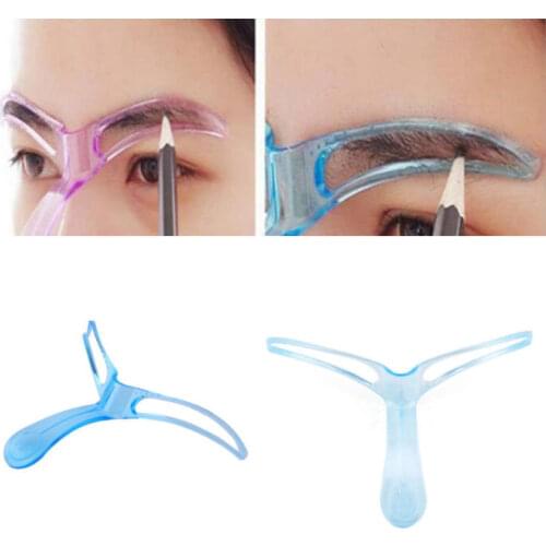 1pcs Eyebrow Shaper Template Stencil Shaping Brow Definition Durable and Easy Use Handy Make-up DIY Guide Tool Color Random
