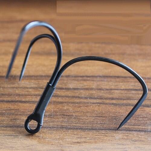 1pcs Anchor hook knife blade black nickel hand-grinding three anchor hook small medium large sharpened three hook fishing hooks