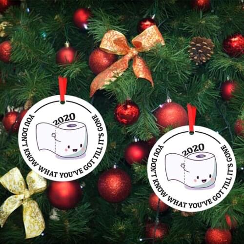 2020 Christmas Ornaments Wooden Ornaments Cute Cartoon Tissue Wood Christmas Xmas Tree Family Home Decoration