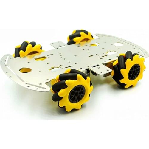4WD buggy chassis Aluminium alloy trolley Intelligent obstacle avoidance car